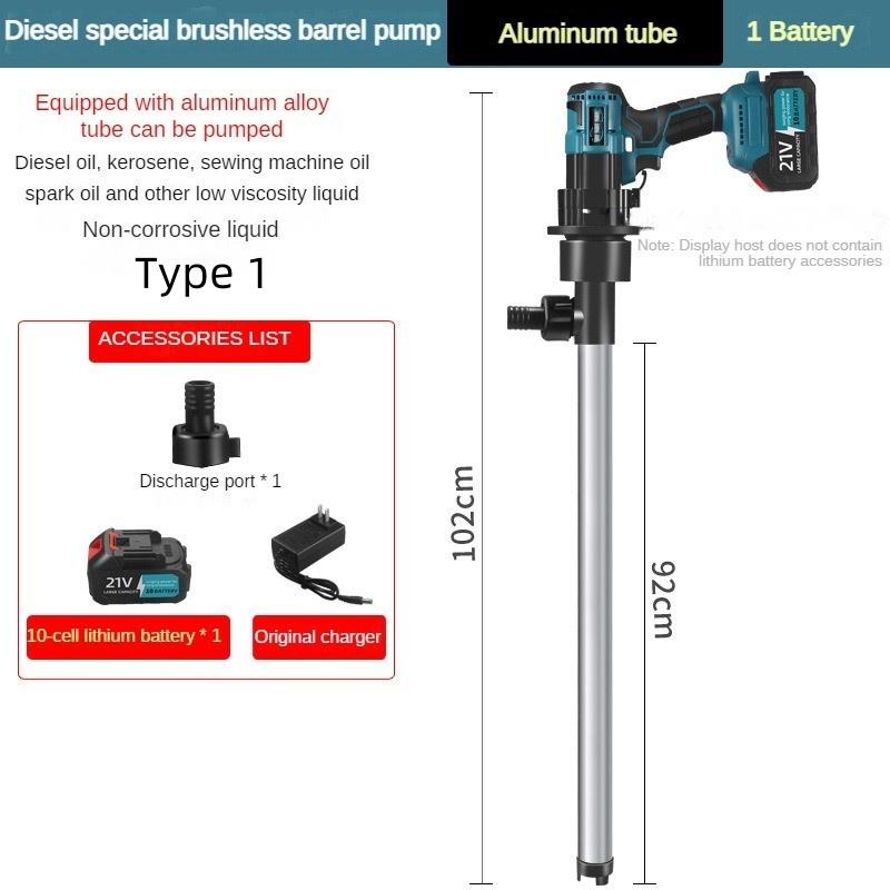 

Портативный литиевый аккумуляторный масляный насос Дизельный специальный бесщеточный насос для масляной бочки Мощный аккумуляторный заправочный насос