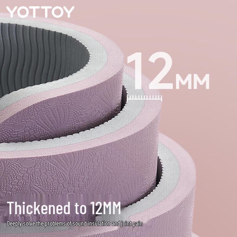 yottoy 12mm TPE Anti-Slip Yoga & Fitness Mat