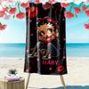 1pc Betty Boop Beach Towel, A Vibrant Beach Towel Suitable for Outdoor Activities, Camping, Hiking