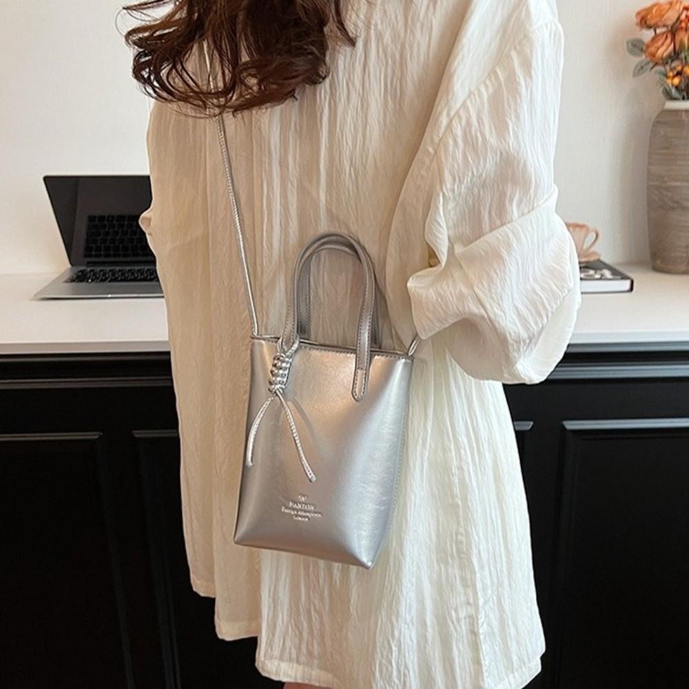Casual Square Shoulder Bag Pu Leather Mobile Phone Bag Simple Mini Crossbody Bag Male/Female