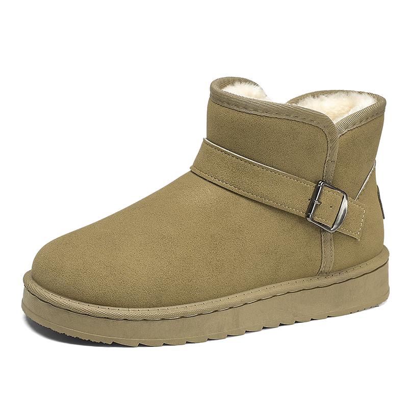 Large size winter high-top velvet thickened warm bread cotton shoes fur integrated snow boots