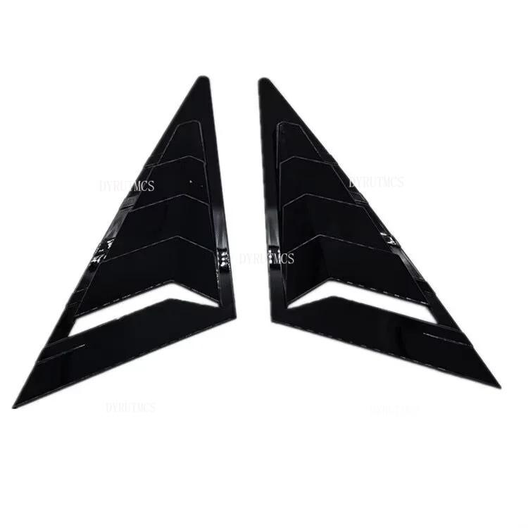 For Honda Civic Sedan 8th 2006-2010 Carbon Car Front Triangle Window Louver Side Shutter Blind Shades Cover Trim Sticker Vent