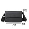 Pu Male Crossbody Bag Large Capacity Rectangular Shoulder Bag Simple Men's Messenger Bag  Work