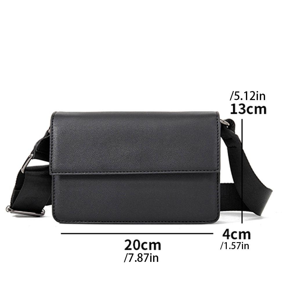 Pu Male Crossbody Bag Large Capacity Rectangular Shoulder Bag Simple Men's Messenger Bag  Work