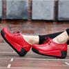 Women Genuine Leather Platform Shoes Winter Plush Walking Shoes 5cm High Wedges Heels Shoes Elegant Warm Mother Shoes