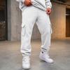 Herren Cargojogginghose mit 4 Taschen, Elastischer Bund mit Kordelzug, Lockere Passform, Verjüngtes Bein, Lässige Arbeitshose