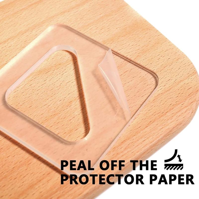 Acrylic Clear Cutting Board Handle Template Multipurpose DIY Crafts Household for Children Adult DIY Cutting Board