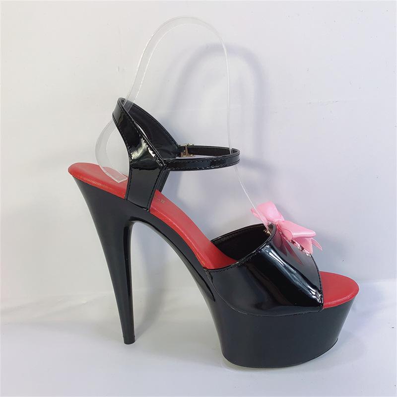 

15Cm summer new product fashion word with leather back empty fish mouth average size rubber black fashion cool 46 розовый