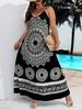 Bohemian Plus Size Floral Spaghetti Strap Beach Dress for Women