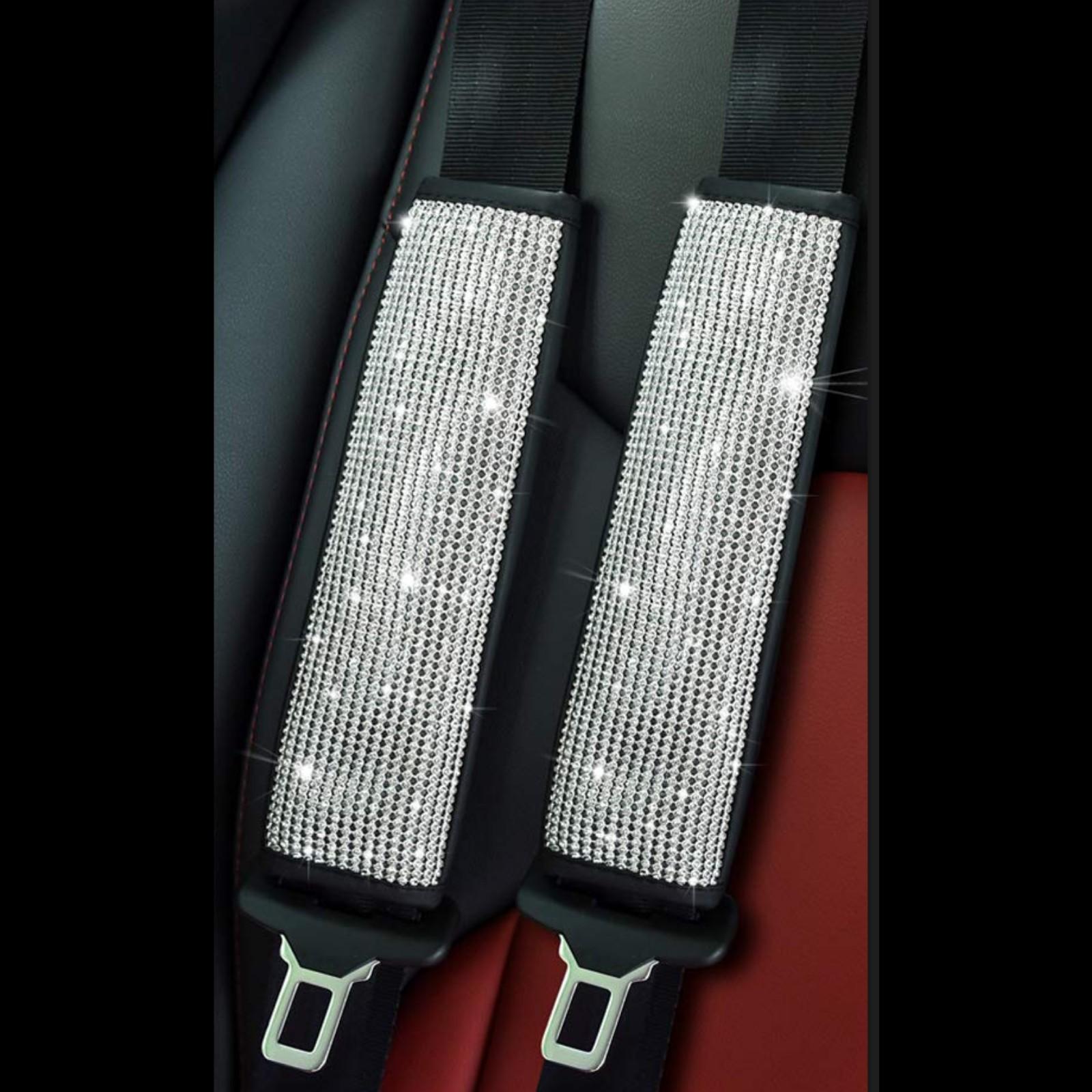 

2PCS Car Diamond Shoulder Cover, Safety Belt Cover, Car Interior, Car Use, Sparkling Diamond Water Diamond Belt