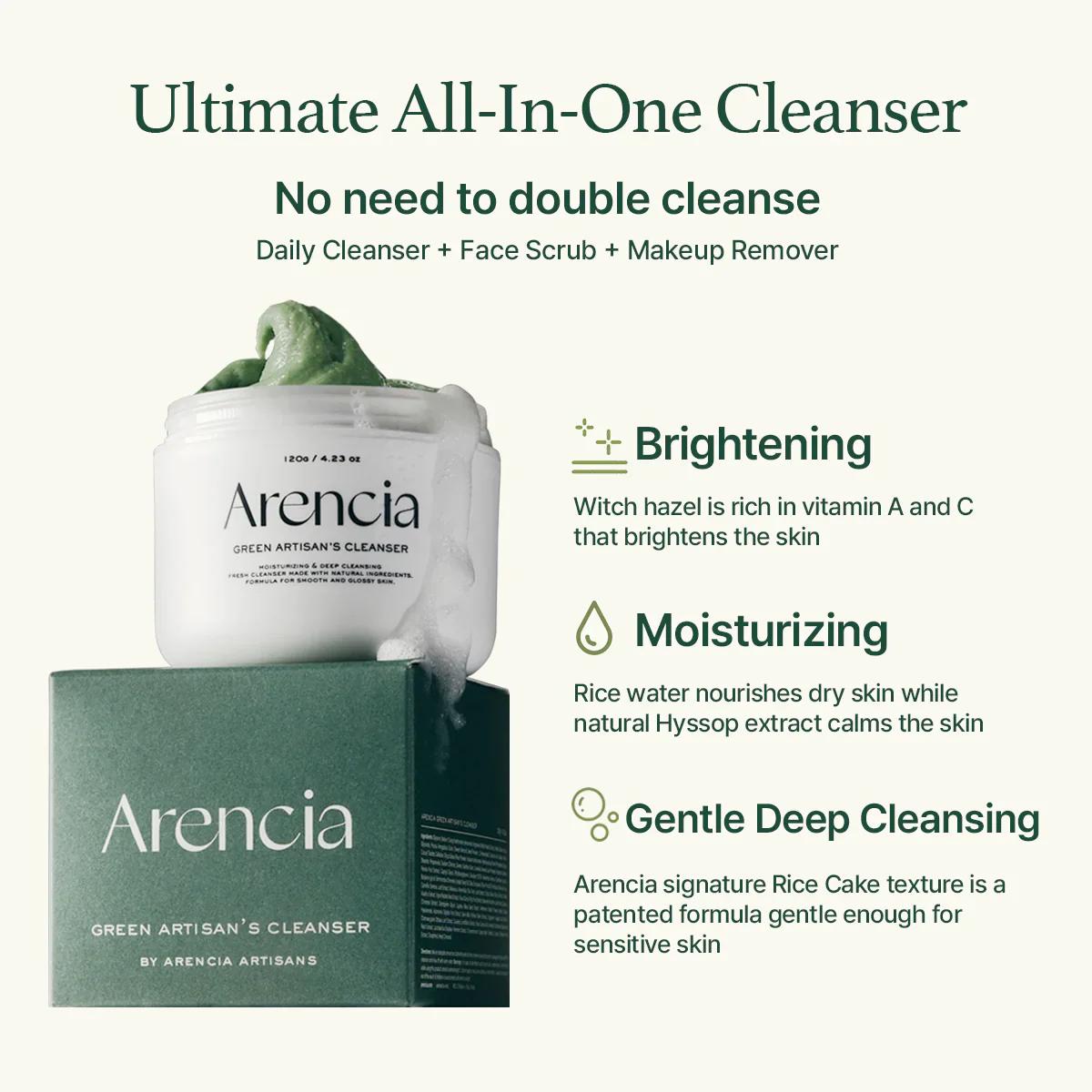 

arencia Green Artisan s Cleanser 120g+ RANDOM GIFT