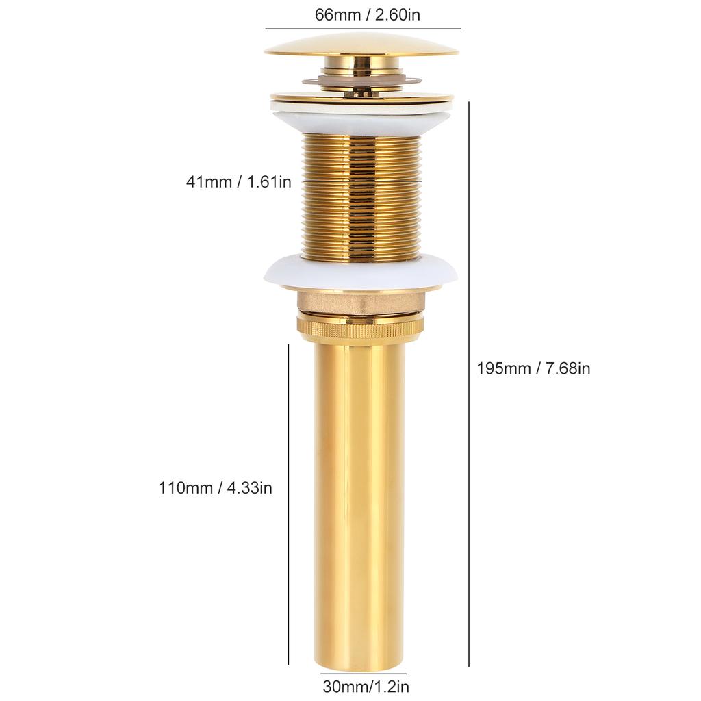 Bathroom Sink Drain Anti Clog Basin Brass Draining Stopper Bathroom Accessory