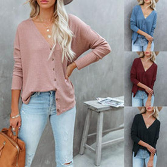 Abito T-shirt da Donna a Maniche Lunghe con Scollo Irregolare Monocolore Autunno/Inverno 2023