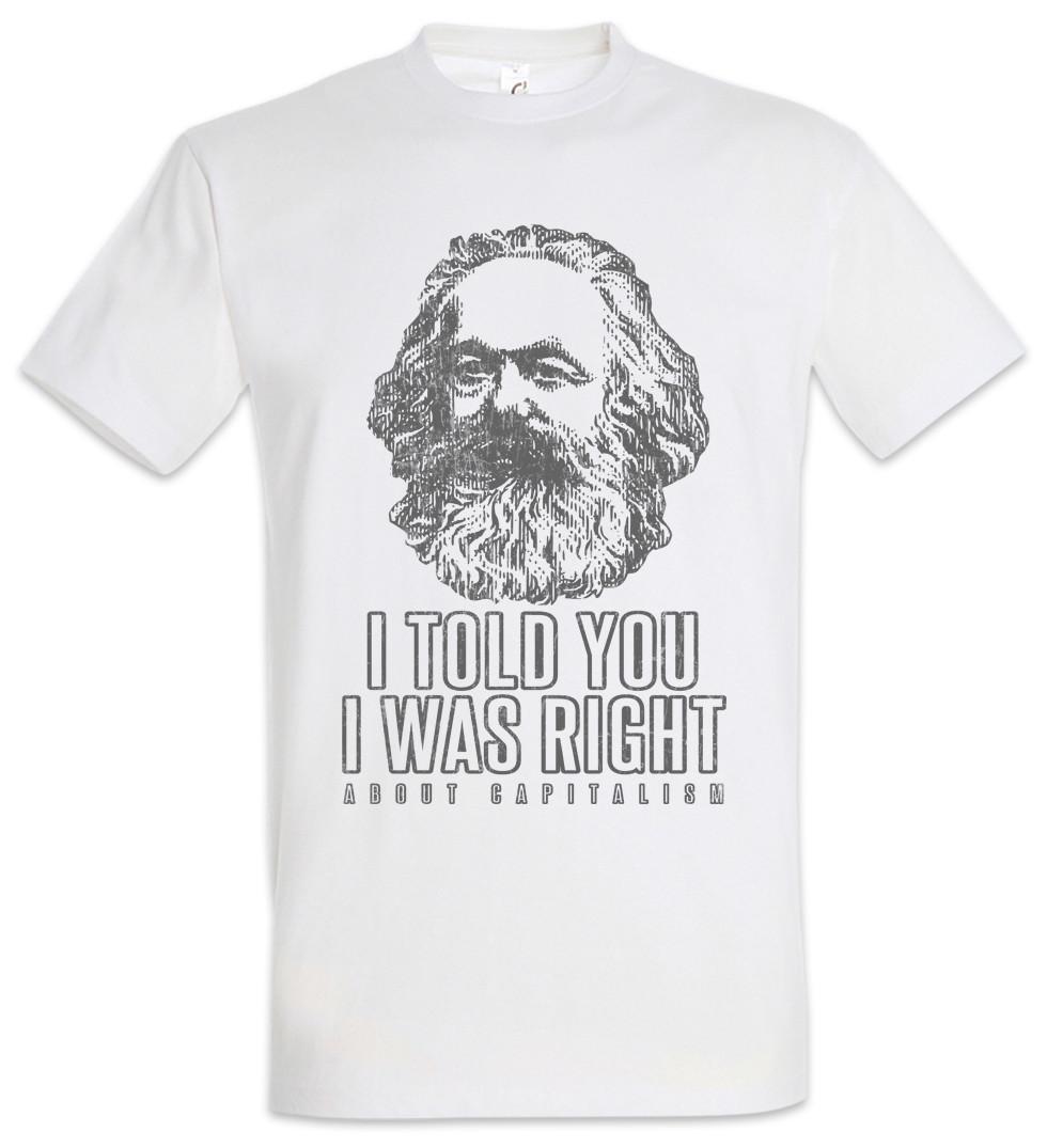 I Told You I Was Right T-Shirt Mens Womens Tees Top Socialism Karl Communism Marx Capitalism Fun L