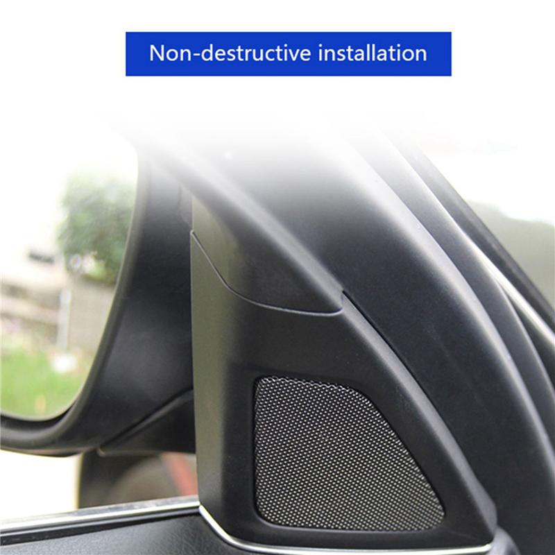 4X Car Door Panel Audio Horn Cover Tweeter Speaker Loudspeaker Cover Trim For-BMW 5 Series 520 523 F10 2010-2014
