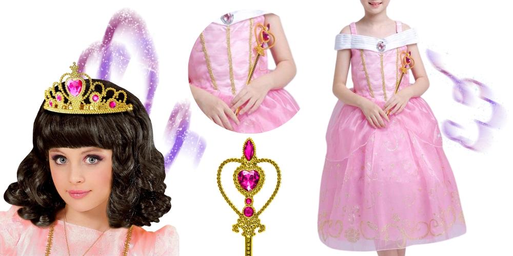 Barbie Pink Princess Carnival Costume Set with Gold Crown