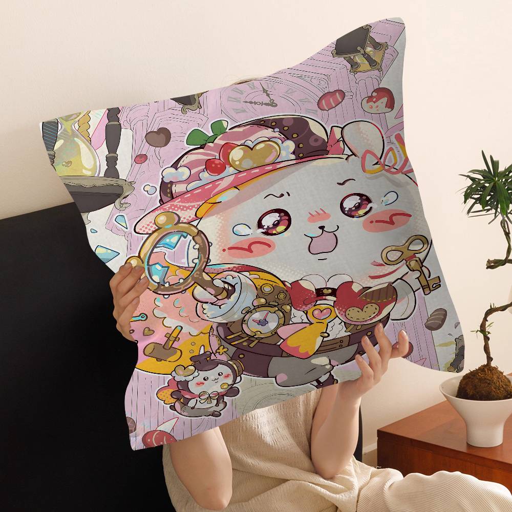 Cartoon Cute Amine Chiikawas Pillow Cushion Cover Pillowcase Living Room Sofa Home Decor