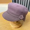 Rabbit Fur Fisherman Hat for Women, Winter Warm Pullover Knitted Hat for the Elderly, Cold-proof Mom Hat, Sun-shading Duckbill Cap