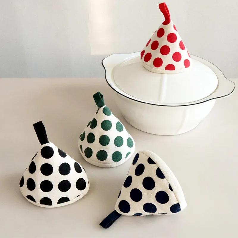Simple Cute Triangle Pot Anti-hot Cover Kitchen Anti-scalding Pot Handle Ear Cap Heat Insulation Anti-High Temperature Gloves
