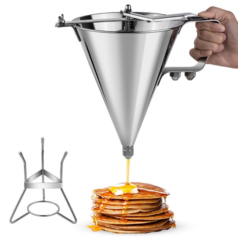 Funnel Dispenser Stainless Steel Cake Batters Distributor Octopus Balls Funnel Perfect Gift for Baking Enthusiasts