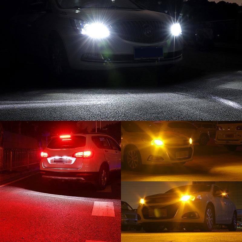 2PCS 1156 Signal Lamp PY21w Ba15s P21w LED 24SMD 3030 Canbus Car Turn Signal Light Brake Backup Light Universal 12V