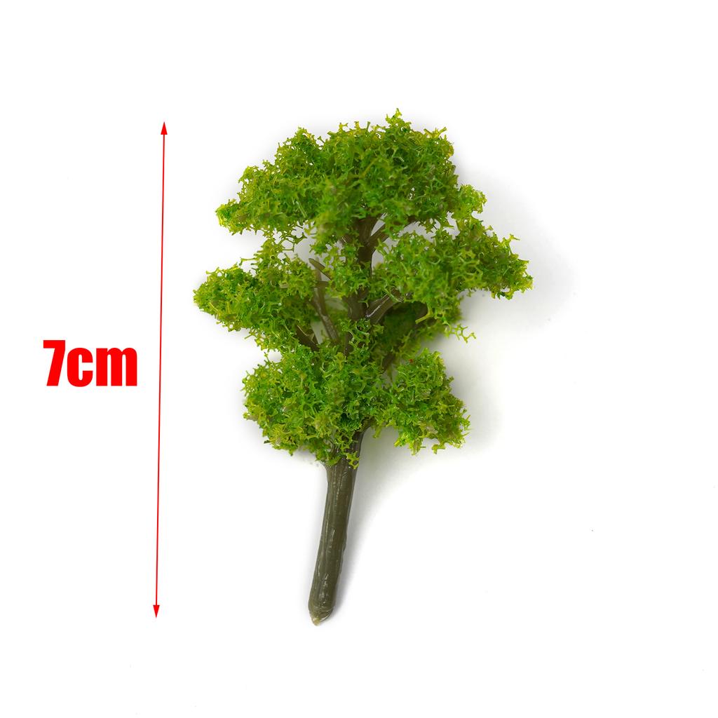 10Pcs 7cm Trees Model Garden Wargame Train Railroad Micro Landscape Park Scenery Scale Tree