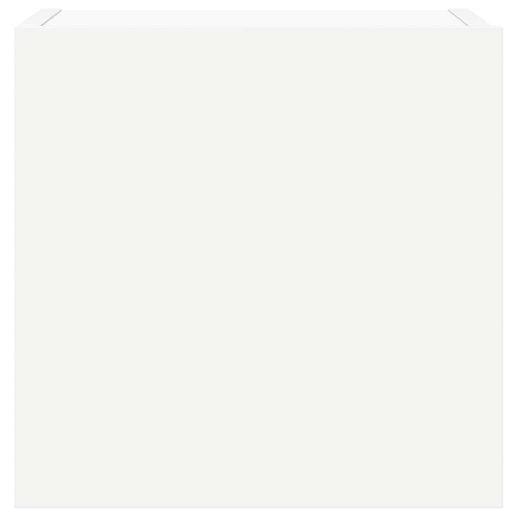 8 Piece Wall Mounted TV Cabinet Set White Particleboard