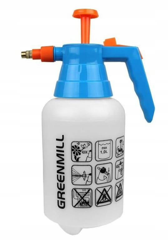 Garden compression sprayer with brass nozzle 1l