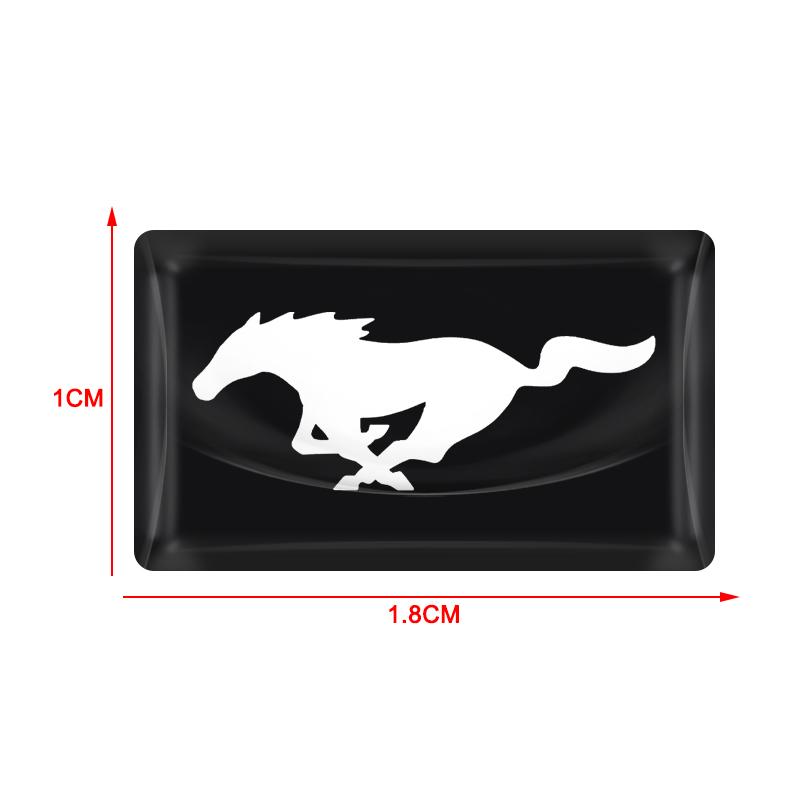 5/10Pcs Carbon Fiber Steering Wheel Car Logo Emblem 3D Stickers For Ford Raptor Fiesta Focus 2 3 4 Mondeo Ecosport Mustang Fusion