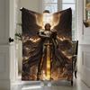 Archangel Michael Polyester Blanket – Lightweight Digital Print Throw – Perfect for Sofa Bed Travel Camping
