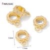 14K Gold Plated Brass Round Pendant Bail Beads Connectors,Bails For Pendants Jewelry,DIY Necklace Bracelets Making Findings