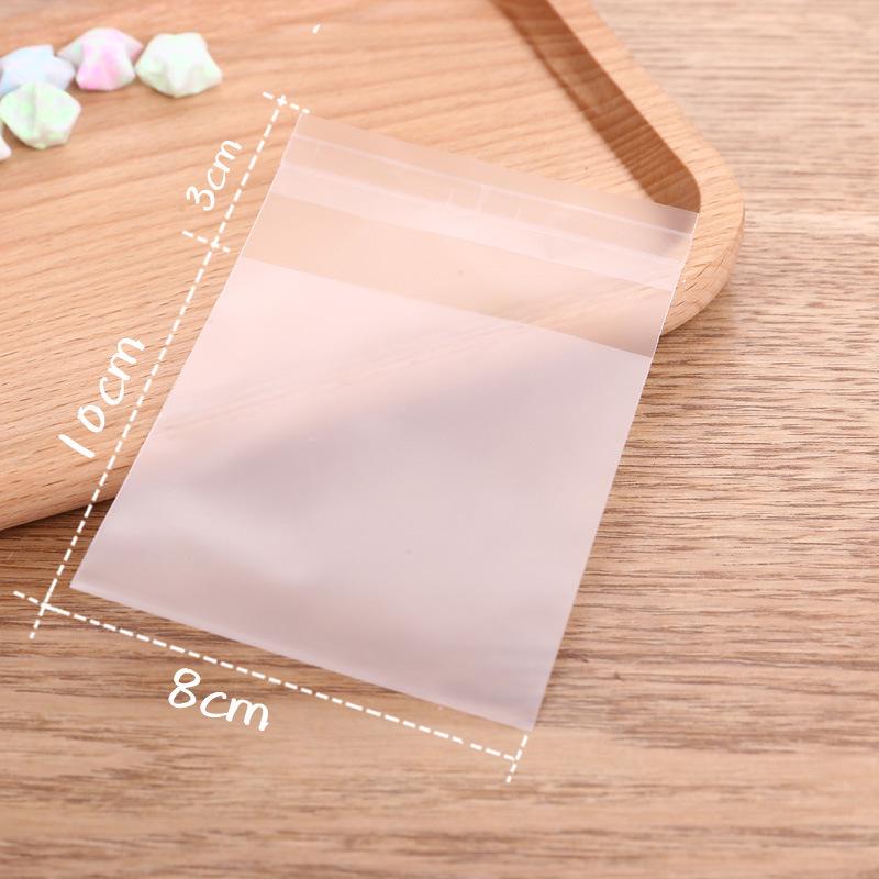 Milchig-transparente selbstklebende Verpackungsbeutel für Kekse und Schneekuchen - Geschenktüte aus lebensmittelechtem Kunststoff