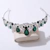 Silver Color Purple Crystal Bridal Tiaras Crowns Luxury Rhinestone Diadem Crown Tiara for Women Bride Wedding Hair Accessories