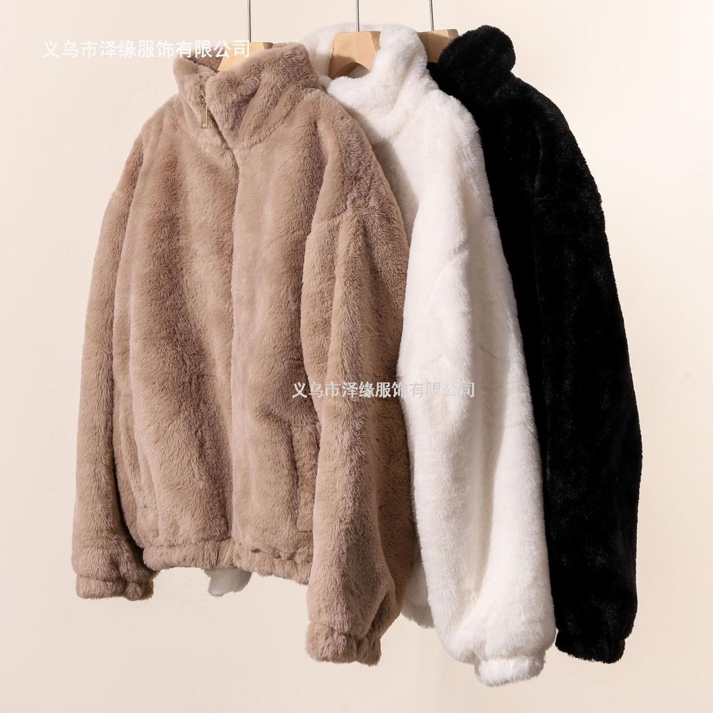 Autumn and winter coat new fur 650g imitation rabbit fur women's top, light wind and warm fleece