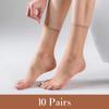 10 Paires Chaussettes Unies Ultra-fines, Chaussettes Transparentes Invisibles Douces & Respirantes, Bas & Collants pour Femmes