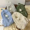 Schoolbag schoolbag ins niche junior high school girls plaid bag Korean lazy wind backpack women travel light and high value