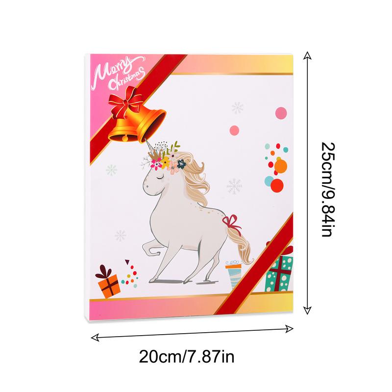 Unicorns Christmas Countdown Calendar Blind Box Set Countdown Calendar Advent Christmas CharmsBracelet Set Christmas Child Gift
