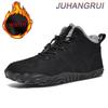 Winter Warm Plush Couple Snow Boots Men's Ankle Boots Outdoor Non-slip Men Thickened Work Boots Winter Sneakers Big Size 36-48