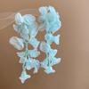 1 Pair Temperament Vacation Flower Eardrops with Beads Tassel Women Seaside Earrings  Birthday