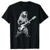 Bear Playing Bass Guitar Graphic T-shirt