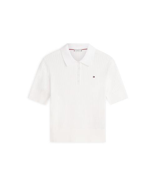 TOMMY HILFIGER Pointel Polo Sweater (T22G3Kto081Wt2Ybl)