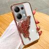 Hinweis14 Treibsand Schmetterling Ständer Glitzer Hülle Für Xiaomi Redmi Note 14 Pro Plus Note 13 14C 13C 14T POCO X7 X6 C65 Weiche Hülle