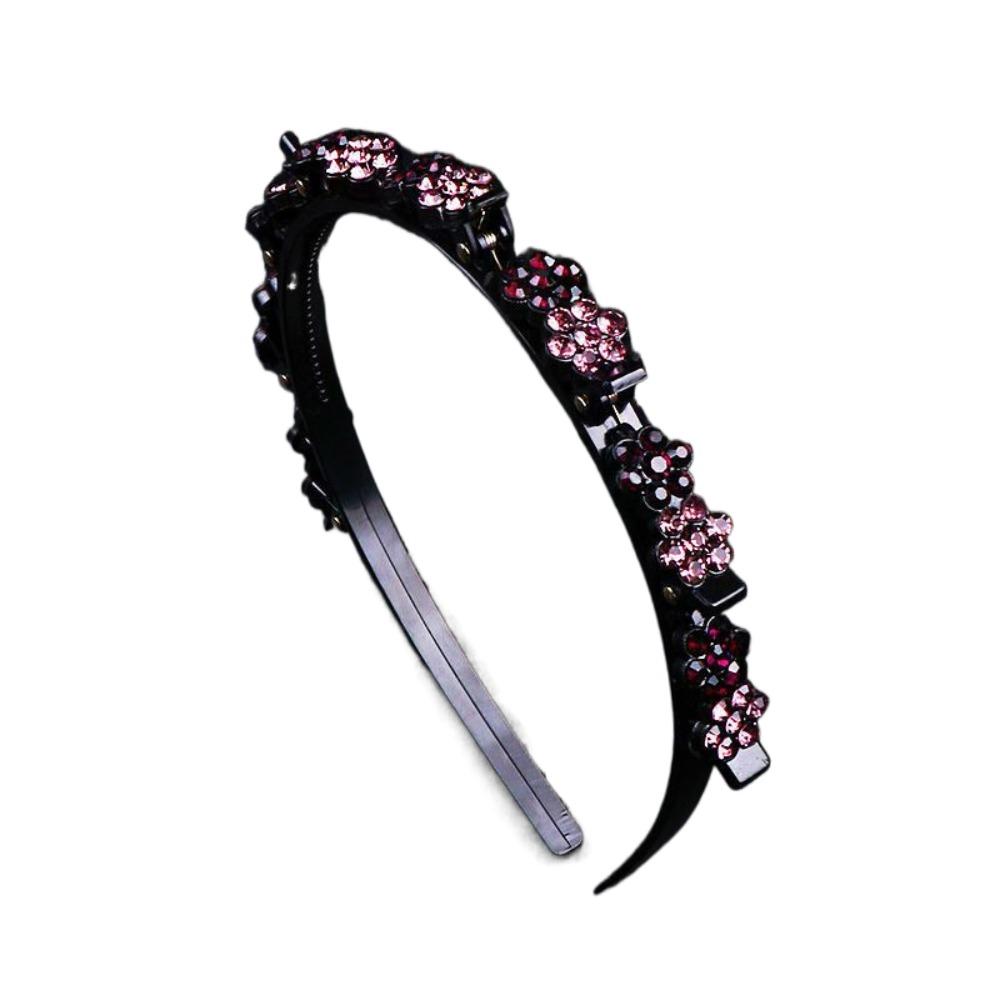 Plum Blossom Hair Bands with Clips Elegant Toothed Clip Braided Hairband  Gifts