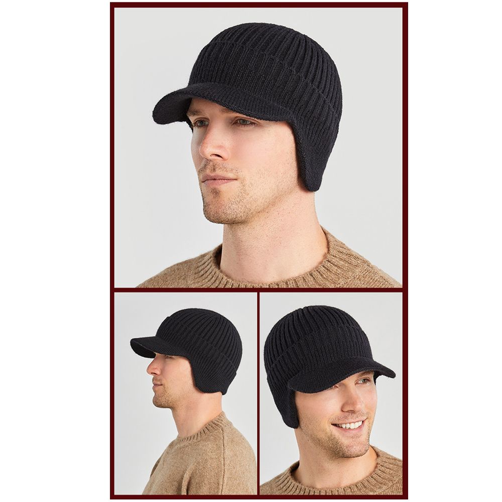 Brim Men's Knit Cap Cycling Cap 