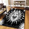 Sun Moon Animal Pattern Square Carpet,Area Rug,Carpet Rug for Living Room Bedroom Sofa Playroom Decor,Non-slip Floor Mat,Holiday Birthday Gifts