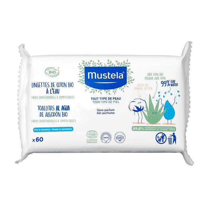 

Салфетки Mustela из органического хлопка для воды 60U