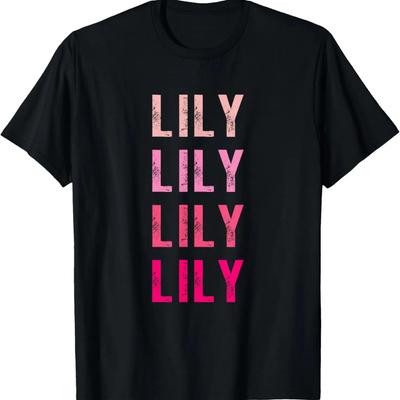 Funny Lily First Given Name Retro Vintage Distressed T-Shirt