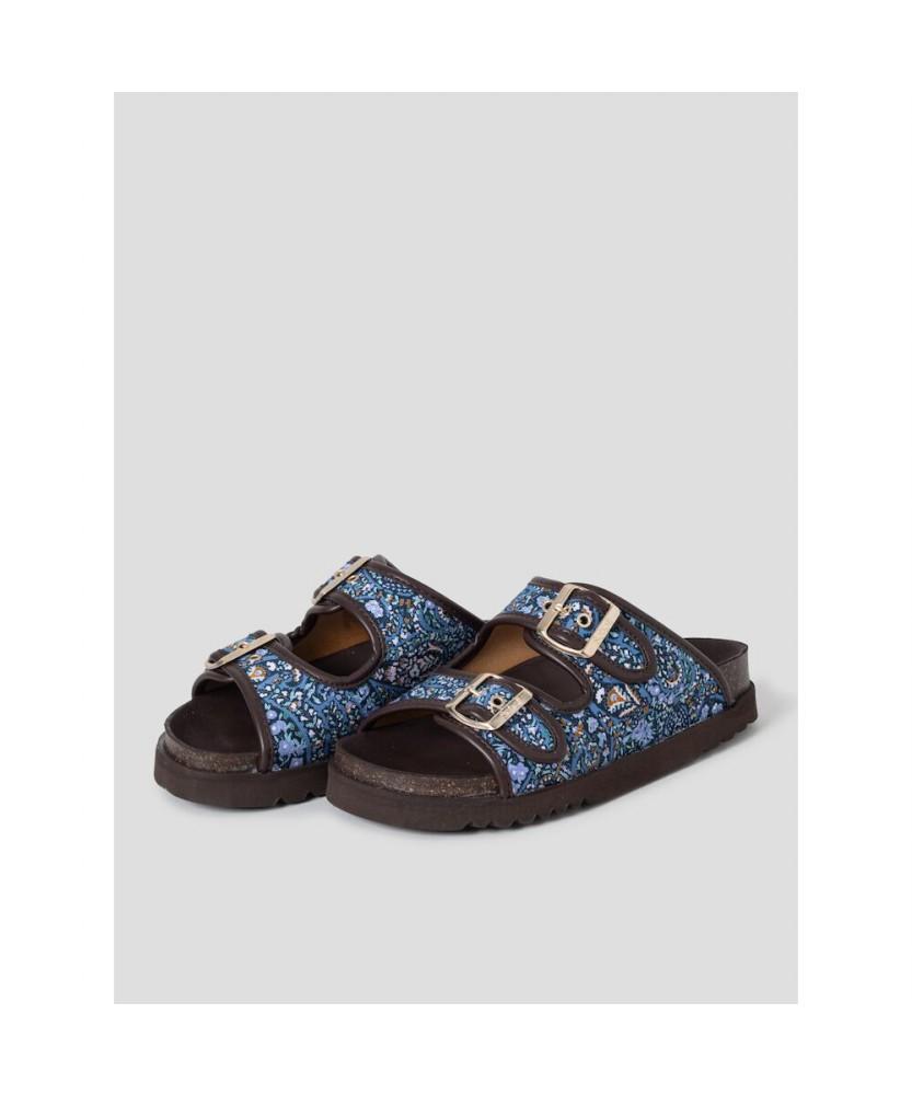 Scholl (Women) Two-Strap Pattern Cork Sandals Brown (Hh64K2C17D)