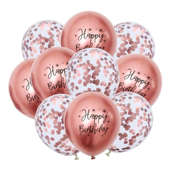 20ks metalický balónek Happy Birthday Balloon Confetti Balloon Gold Silver Blue