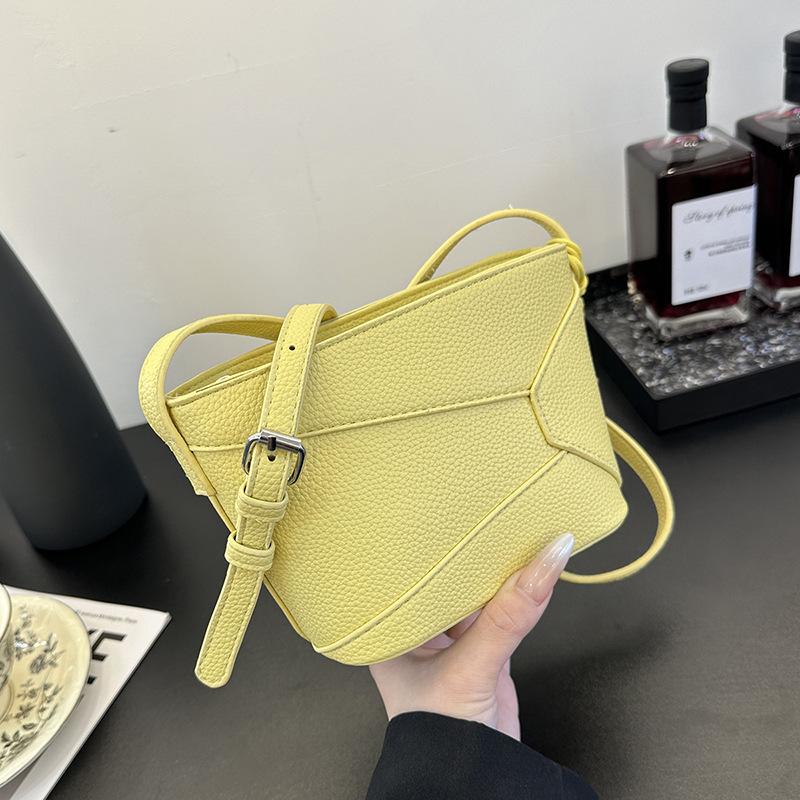 

Маленькая женская сумка, новый нишевый дизайн, сумка-ведро, высококлассная модная универсальная наплечная сумка-мессенджер жёлтый